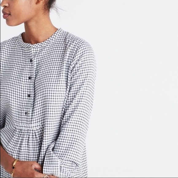 Madewell Market Popover in Malone Plaid - Size M - Picture 2 of 7